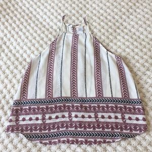 🌼Printed Tank w Button Closure